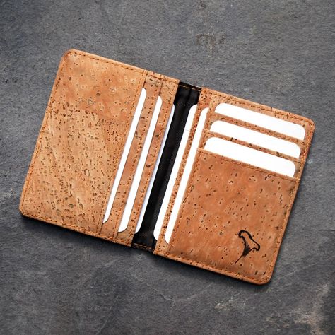 Cork Wallet, Mens Card Holder, Biker Wallet, Elegant Cards, Card Holder Wallet, Travel Light, Leather Wallet, Gift Shop, Cork