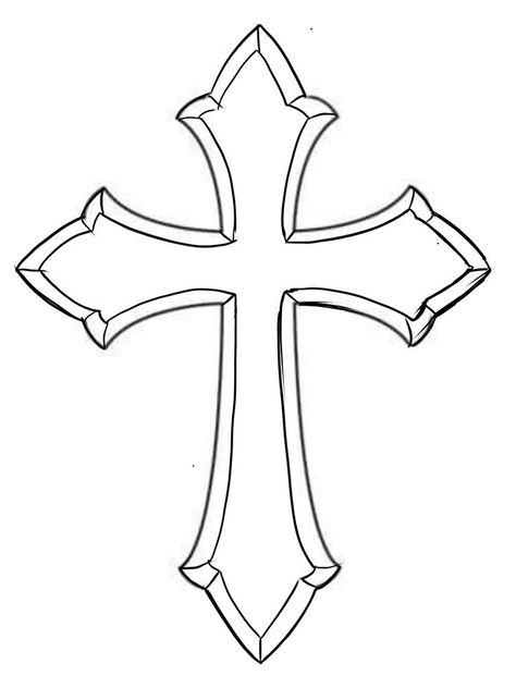 Tattoo Designs Cross, Tattoo Designs Heart, Cross Outline, Cruz Tattoo, Cross Drawing, Cross Tattoo For Men, Tattoo Outline Drawing, Cross Tattoo Designs, Omerta Tattoo