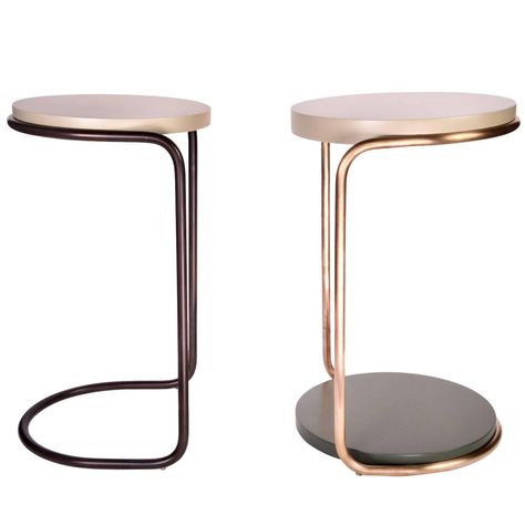 Django Mid-Century Modern Side Table in Bronze Groovy Apartment, Mid Century Modern Side Table, Style Side Table, Mid Century Modern Aesthetic, Pedestal Side Table, Center Tables, Contemporary Side Tables, C Table, Side Table Design