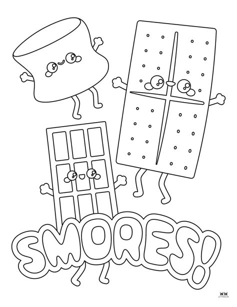 Choose from 25 unique camping coloring pages to help entertain your little ones on the way to or at the campsite. Print from home. 100% FREE! Smores Coloring Page Free Printable, Smores Coloring Page, Camping Theme Preschool, Memorial Day Coloring Pages, Prek Crafts, Camping Coloring Pages, Summer Themes, Beach Coloring Pages, Vbs 2024