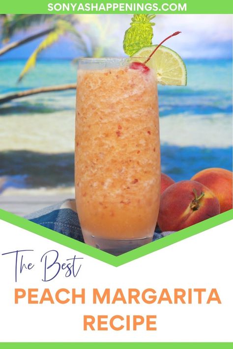 Peach Margaritas Recipe ~ How to Make Cocktails with Fresh Peaches ~ best peach margarita recipe - fruity drink - salty drink - mixed drink - Peach Margarita Recipe, Peach Margarita Recipes, Peach Margaritas, Summer Mixed Drinks, How To Make Cocktails, Margarita Cocktails, Blueberry Margarita, Easy Margarita Recipe, Easy Mixed Drinks