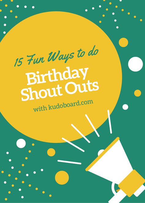 15+ Fun Ways to do Birthday Shout Outs Reto Mental, Best Superfoods, Birthday Shout Out, Birthday Money, Teachers Pay Teachers Seller, Singing Happy Birthday, One Wish, Novel Studies, Birthday Gif