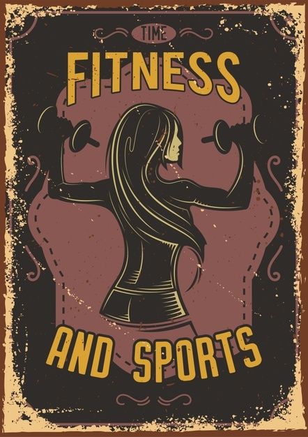 Gym Poster Ideas, Poster Gym Design, Health Widget, Fitness Poster Design, Gym Poster Design, Gym Artwork, Vector Poster Design, Fitness Artwork, Exercise Poster