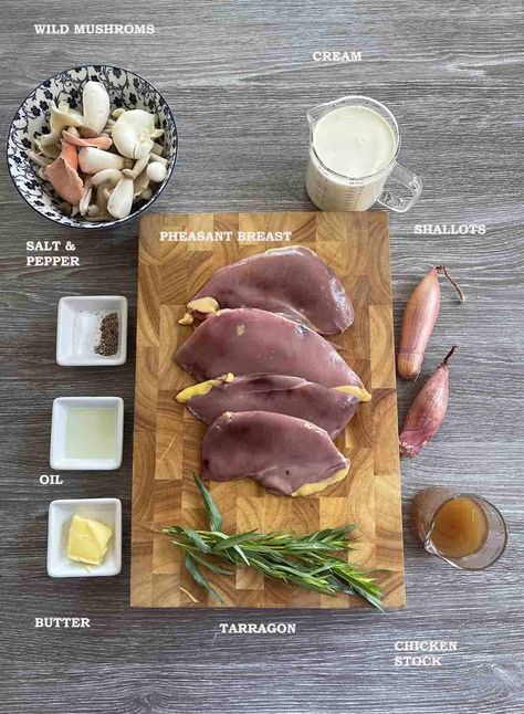 Pheasant Breast with Wild Mushroom Sauce - Great British Recipes Smoked Pheasant Recipes, Pheasant Breast Recipes, Venison Casserole, How To Cook Pheasant, Cabin Food, Pheasant Recipes, Quail Recipes, Meat Birds, Creamy Mushroom Sauce