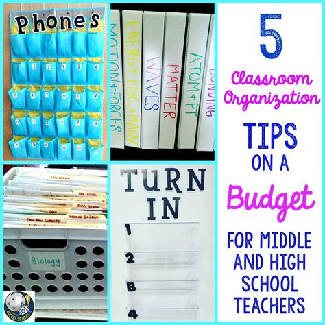 5 Teacher Organization Ideas on a Budget for Secondary Teachers Classroom Organization High School, High School Teachers, High School Organization, Teaching Organization, Tips For Organizing, Secondary Classroom, Secondary Teacher, History Classroom, High School Classroom