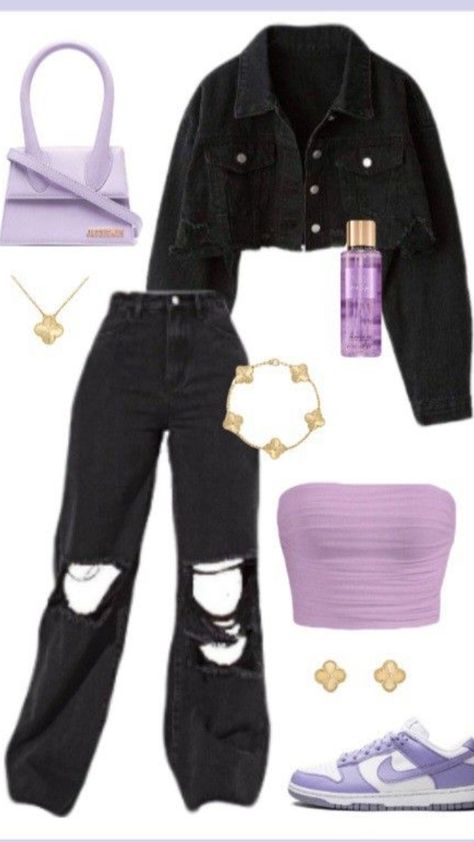 Purple And Black Outfits Casual, Look Legging, Casual College Outfits, Fasion Outfits, Cute Dress Outfits, Trendy Outfits For Teens, Easy Trendy Outfits, Cute Everyday Outfits, Kpop Fashion Outfits