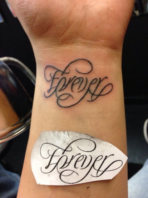 Forever and always ambigram Tattoo Ambigram, Always And Forever Tattoo, Are Tattoos, Always Tattoo, Ambigram Tattoo, Best Couple Tattoos, Forever Tattoo, Bff Tattoos, Forever And Always