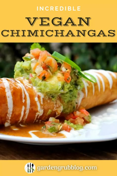 How to Make the Ultimate Deep-Fried Vegan Chimichangas - garden grub Chimichanga Recipe Vegetarian, Chimichanga Recipe, Creamy Cheese Sauce, Vegan Mexican Recipes, Vegetarian Meal Plan, Vegan Fish, Shrimp Recipes For Dinner, Vegan Tacos, Vegan Lunches