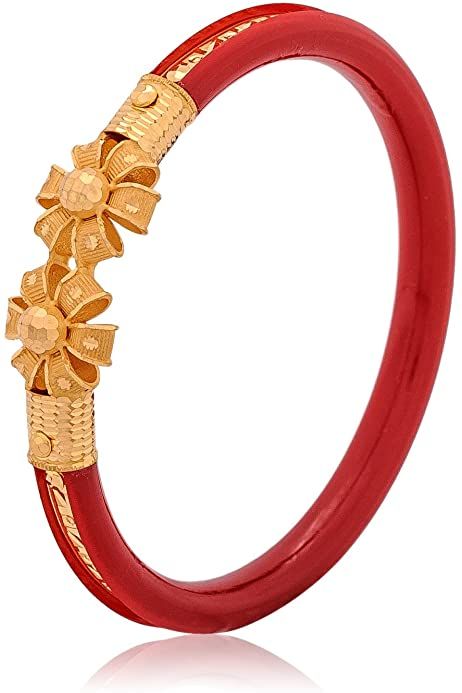 Buy Senco Gold Aura Collection 22k Yellow Gold Ring at Amazon.in Senco Gold Jewellery, Sankha Design, Shakha Design, Antique Silver Jewelry Indian, Gold Aura, Gold Ring Price, Corset Sewing, 22k Gold Bangles, Gold Jewellry