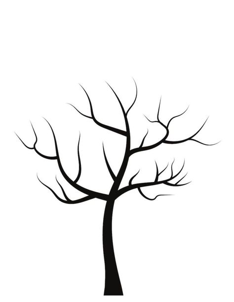 Free blank tree template printable for kids activities! Perfect for fall activities for toddlers and preschoolers. Grab this free printable tree coloring page or painting or gluing crafts. Winter Tree Template Free Printable, Fall Tree Outline, Bare Tree Template Free Printable, Bare Tree Template, Tree Templates Printable Free, Blank Tree Template, Printable Silhouettes Free, Fall Tree Coloring Page, Bare Tree Printable Free