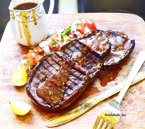 Eggplant Steaks Vegan, Eggplant Steaks Recipes, Eggplant Steak, Eggplant Steaks, Meatless Food, Easy Vegetables, Farm Cooking, Low Salt Recipes, Salt Recipes