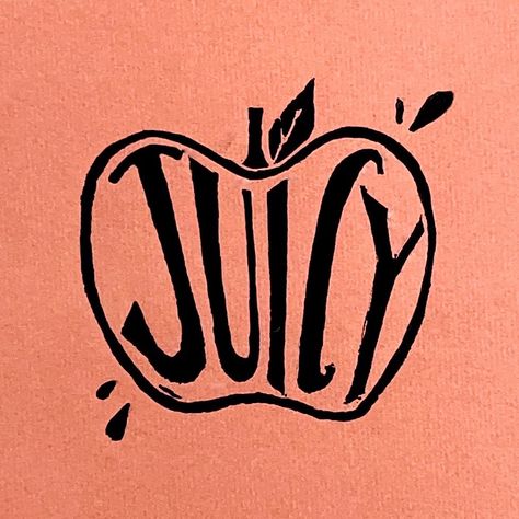 juicy apple lino print #art #artist #artwork #artcreative #linocut #lino #linoprint #apple #appleart #appleprint #typography #typographydesign #graphicdesign Lino Typography, Apple Linocut, Apple Print, Lino Art, Apple Art, Apple Prints, Apple Fruit, Lino Print, Linoleum