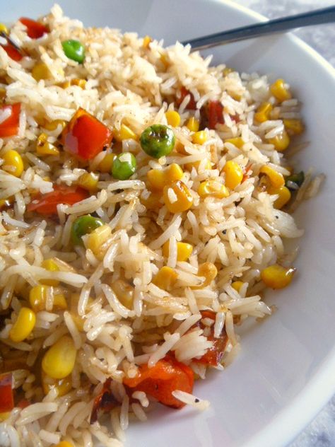 Rice With Peppers And Onions Side Dish, Rice With Peas And Corn, Rice Bell Pepper Recipe, Rice And Bell Pepper Recipe, Corn And Rice Side Dish, Rice Peppers And Onions, Rice And Peppers Recipes, Rice With Peppers And Onions, Bell Pepper Rice Recipe