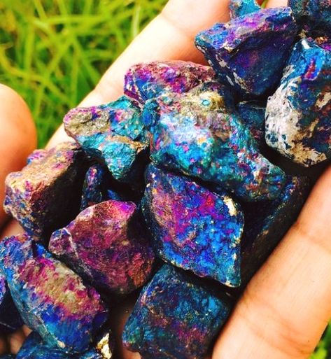 Crystal Bornite, also known as Peacock Ore, boasting raw stone charm with hues of purple, blue, green, or pink base! 💎🌈 #CrystalBornite #PeacockOre #RawStoneBeauty 🦚✨ Peacock Ore Crystal, Peacock Crystal, Peacock Ore, Rainbow Rocks, Rock Minerals, Types Of Crystals, Cute Kawaii Drawings, Natural Rock, Rough Gemstone