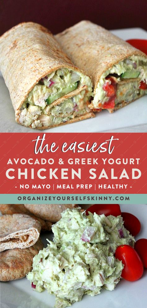 Low Calorie Dinner Recipes For Family, Chicken Salad With Greek Yogurt, Chicken Salad No Mayo, Greek Yogurt Chicken Salad, Yogurt Chicken Salad, Greek Yogurt Chicken, Yogurt Chicken, Easy Chicken Salad, Work Lunches