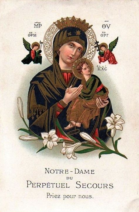 Our Lady Of Perpetual Help, Lady Of Perpetual Help, Catholic Wallpaper, Virgin Mary Art, Catholic Pictures, Heaven Quotes, Religious Pictures, Jesus And Mary Pictures, Good Morning Prayer