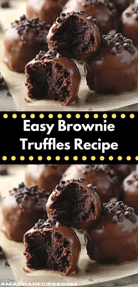 Need a quick and delicious treat? Discover the Easy Brownie Truffles Recipe that combines the beloved taste of brownies with the fun of truffles. It’s a family-friendly dessert that’s perfect for celebrations or cozy nights in. Brownie Truffles Recipe, Unique Recipes Desserts, Easy Brownie, Brownie Truffles, Truffles Recipe, No Bake Brownies, Unique Desserts, Truffle Recipe, Melting Chocolate Chips