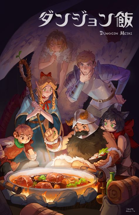 A happy ever after ending we all need. Dungeon Anime, Dungeon Meshi, Cat Girl, Cultura Pop, Art Plastique, Character Design Inspiration, Dungeons And Dragons, Anime Wallpaper, Cute Art