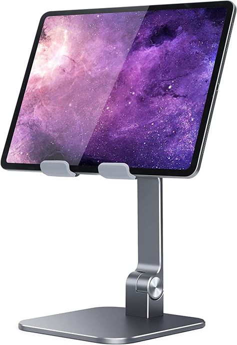 Luxtude Heavy Duty Aluminum iPad Stand for Desk, Height & Angle Adjustable iPad Pro Stand, Desktop Tablet Stand Holder Compatible with iPad Pro 12.9, Air Mini, iPhone, Samsung, More 4-13.5 in Devices: Amazon.co.uk: Computers & Accessories Pos Design, Ipad Holder, Desk Height, Ipad Stand, Tablet Stand, Tablet Holder, Tablet Phone, Ipad Pro 12, New Ipad