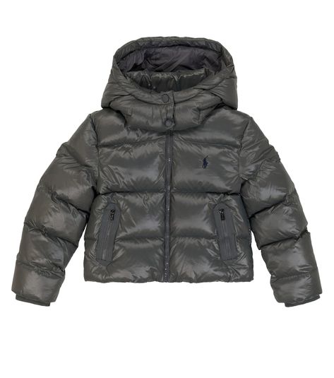 Prep them for the cooler season with a roster of fail-safe winter warmers like this Polo Ralph Lauren Kids puffer jacket. Covered in gray shell, it's finished with heat-trapping ribbed cuffs and the label's iconic polo-playing mascot at the chest. | Polo Ralph Lauren Kids Logo-detailed puffer jacket Polo Ralph Lauren Kids, Ralph Lauren Kids, Girls Outerwear, Kids Logo, Winter Warmers, Shop Logo, Puffer Jacket, Polo Ralph, Polo Ralph Lauren