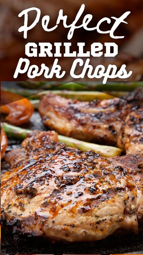 There are just a couple of simple tools, cook times, and tips you need to know and use to make perfect grilled pork chops. and I'll show you how with this Pineapple grilled pork chop recipe! Printable recipe card below. Serves 6 Grilling Thick Pork Chops, Grill Pork Chops, Best Grilled Pork Chops, Perfect Pork Chops, Pork Chop Marinade, Pork Chop Recipes Grilled, Pork Chop Seasoning, Boneless Pork Chop Recipes, Marinated Pork Chops