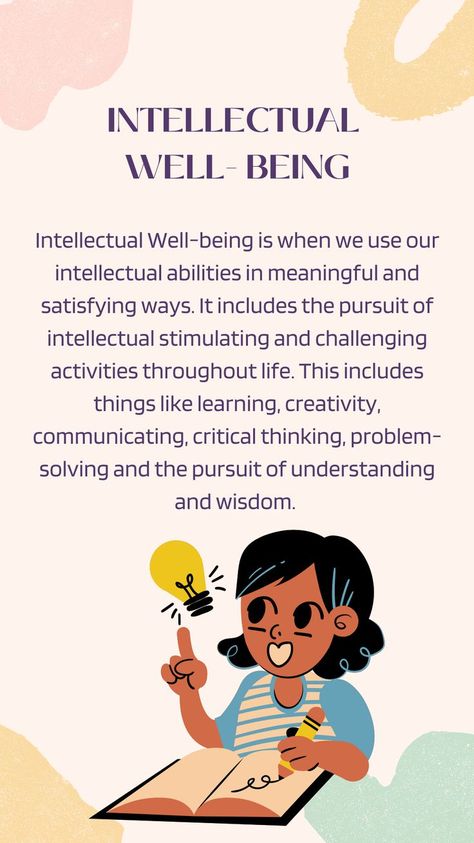 Intellectual Wellbeing How To Be Intellectual, Caroline Collins, Intellectual Wellness, Intellectual Stimulation, Intellectual Health, Rules Quotes, Learning Differences, Workplace Wellness, Wellness Activities