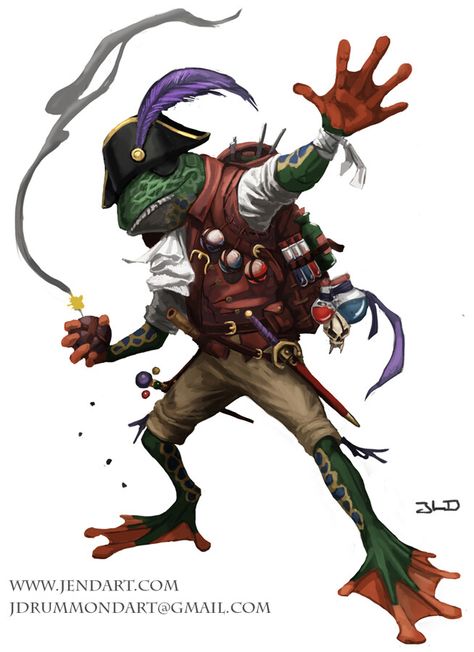 Pirate Rpg, Frog People, Dnd Races, Pirate Art, Fantasy Races, D&d Dungeons And Dragons, Dungeons And Dragons Homebrew, Fantasy Rpg, Dnd Characters