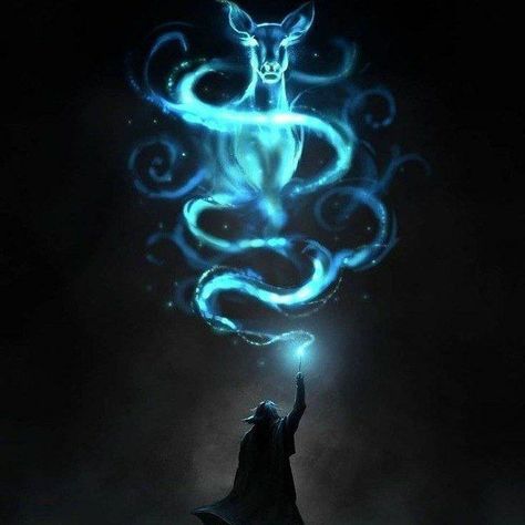 Harry Potter Patronus Art, Patronus Art, Snape Patronus, Potter Wallpaper, Harry Potter Drawings, Harry Potter Wallpaper, Severus Snape, Wizarding World, Hogwarts