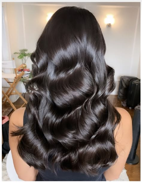 Shiny Dark Brown Hair, Redish Brown Hair, Black Wavy Hair, Willow House, Long Shiny Hair, Brown Hair Inspo, Brown Hair Balayage, Hairdo For Long Hair, Black Hairstyles