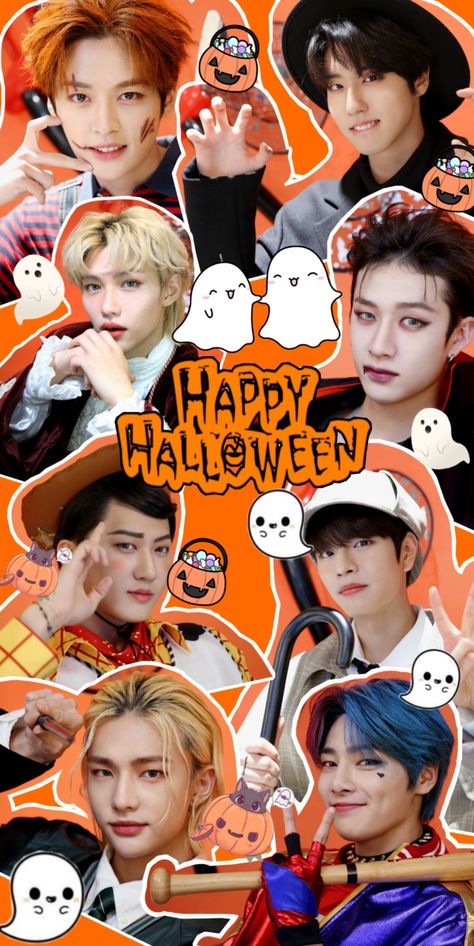 Straykids Halloween Wallpaper, Halloween Stray Kids Wallpaper, Enhypen Halloween Wallpaper, Skz Halloween Wallpaper, Stray Kids Halloween Wallpaper, Star Kids Kpop, Ugh Wallpaper, Felix Halloween, Stray Kids Halloween