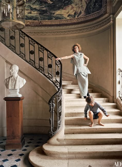 French Chateau Aesthetic, French Staircase, French Entryway, Chateau Aesthetic, French Chateau Style Homes, French Chateau Interiors, French Chateau Home, French Country Chateau, Ornate Mirrors