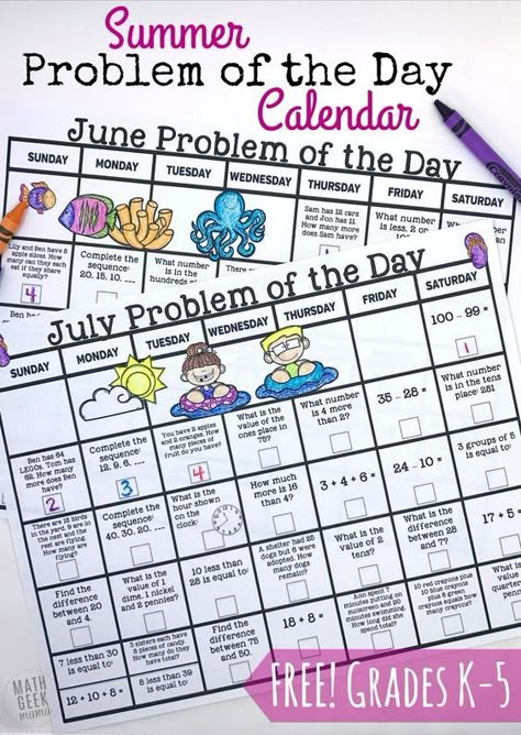 Build A Tower Math Game, Keeping Teens Busy During Summer, 4th Grade Summer Packet Free, Summer School Ideas Elementary, Summer School Ideas, Summer Learning Schedule, Summer Break Ideas, Summer School Work, Summer Learning Activities