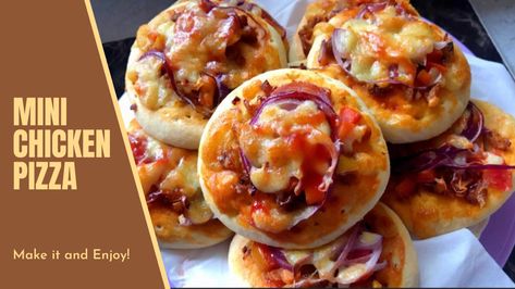 Mini Pizza Recipes, Chicken Minis, Chicken Pizza, Mini Pizza, Kids Recipes, Healthy Meals For Kids, How To Make Homemade, Pizza Dough, Pizza Recipes