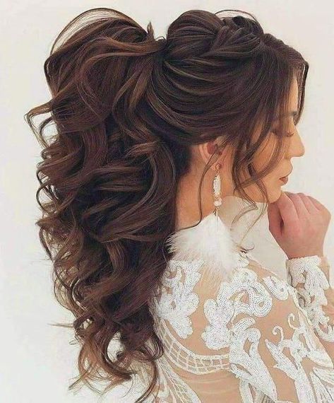 Wedding Hair Front View, Hair Front View, Quinceañera Hair, Wedding Hair Front, Hair Front, Hairstyles Homecoming, Quinceanera Hairstyles, Hair Ponytail, Wedding Hairstyles Updo