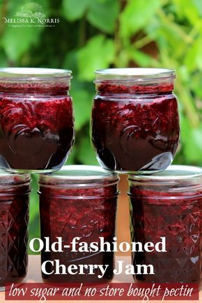 Cherry Jam Recipe, Old Fashioned Cherries, Jam Homemade, Cherry Jam Recipes, Jam Strawberry, Jam Packaging, Canning Fruit, Jam Recipes Homemade, Canning Jam