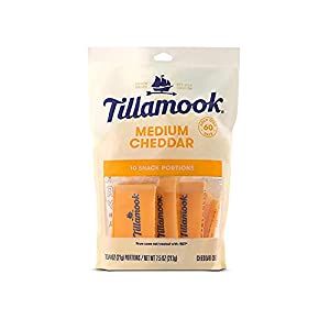 Amazon.com: Tillamook Medium Cheddar Cheese Snack Portions, 7.5oz, 10ct : Grocery & Gourmet Food Snacks In A Bag, Cheddar Cheese Sticks, Artichoke Pasta Salad, Jelly Bars, Spinach Artichoke Pasta, Tillamook Cheese, Cinnamon Banana Bread, Cheese Snack, Trip Snacks