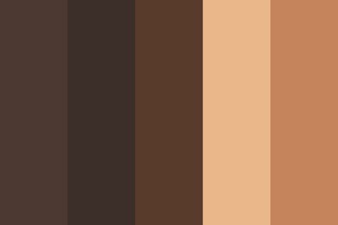 Flat Color Palette, Cool Color Palette, Hex Color Palette, Color Palette Challenge, Skin Colour, Brown Color Palette, Color Schemes Colour Palettes, Palette Art, Skin Colors