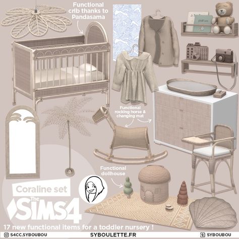 [DOWNLOAD] Coraline set Toddler Cc Sims 4, Lotes The Sims 4, Sims Baby, Die Sims 4, Mod Furniture, Sims Packs, Sims 4 Bedroom, Free Sims 4, The Sims 4 Packs