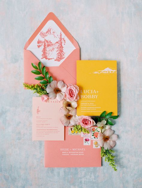 Bright Wedding Invitations, Destination Wedding Invitation, Colorful Wedding Invitations, Trendy Wedding Invitations, Wedding Invitation Inspiration, Bright Wedding, Envelope Liner, Destination Wedding Invitations, Invitation Inspiration