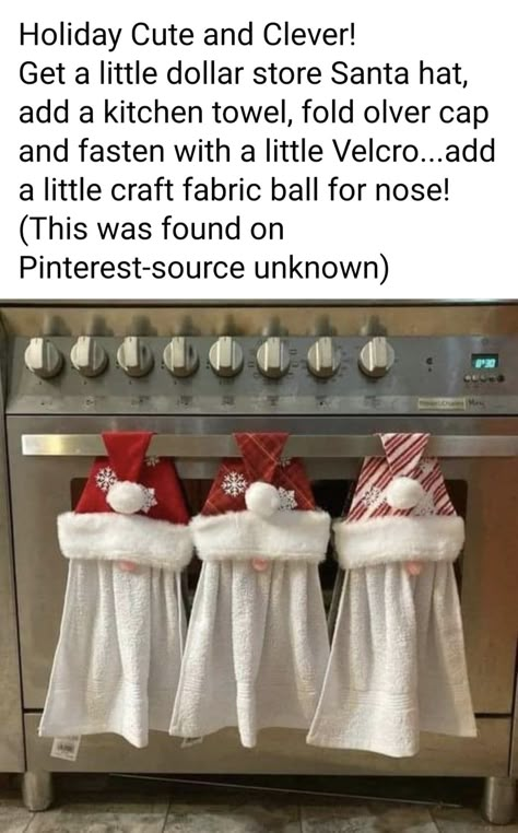 Kitchen Towels Diy, Dish Towel Crafts, Kitchen Towels Crafts, Hanging Dish Towel, Awesome Crafts, Christmas Sewing Projects, Diy Towels, Handmade Christmas Crafts, Crafts Decor