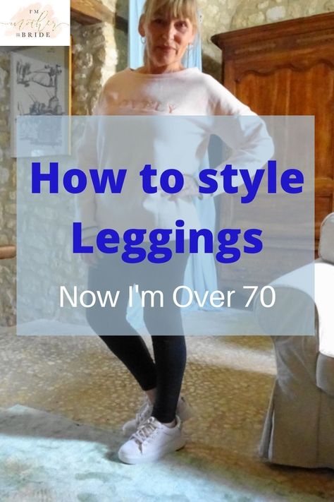 Here are my tips on wearing leggings for casual at-home days if you are well over 50. Cute Summer Legging Outfits Casual, Leggings And Mules Outfit, Over 50 Leggings Outfits, Styling Grey Leggings, Leggings Over 50 How To Wear, White Leggings Outfit Casual, How To Style Pink Leggings, How To Style Leggings Summer, What Shoes To Wear With Leggings