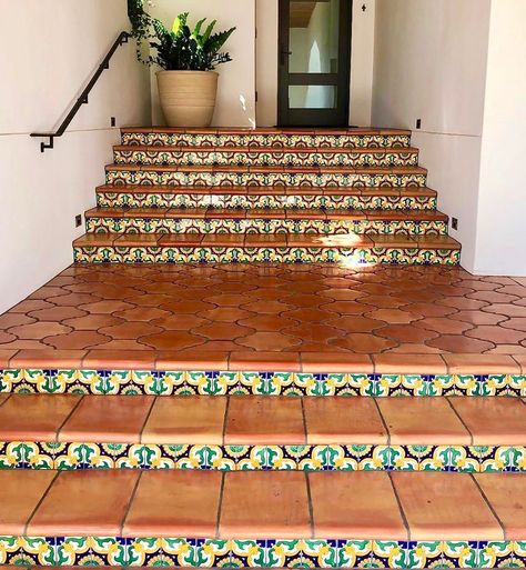 Spanish Flooring, Clay Imports, Spanish Home Decor, Hacienda Style Homes, Saltillo Tile, Spanish Decor, Mexico House, Turkish Tiles, Mediterranean Style Homes