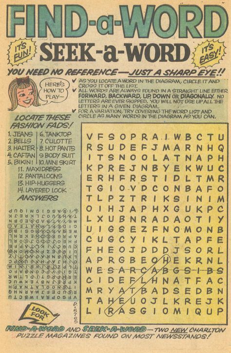 I Love You #108 (September 1974) Magazine Games Design, Word Search Design, Word Search Aesthetic, Magazine Activities, Word Search Book, Newspaper Design Layout, Creative Book Covers, Graphic Design Infographic, Diy Journal Books