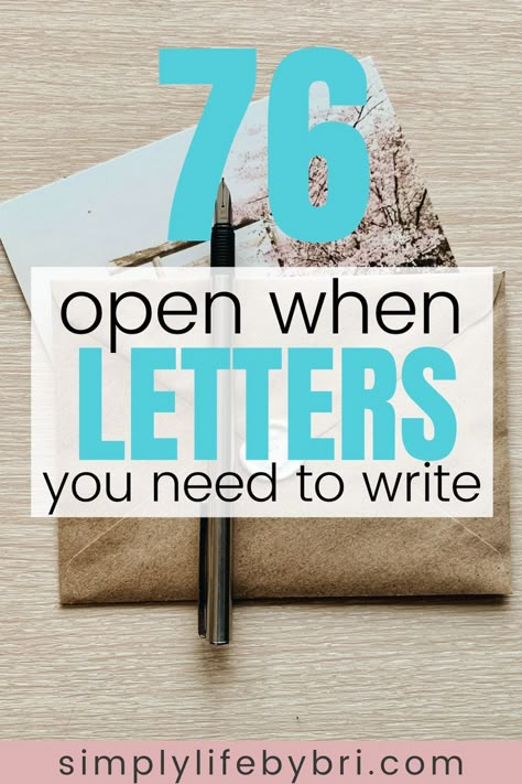 Open When List Ideas, Letters To College Freshman, Open When Notes For Best Friend, For When You Need Gifts, Open When Letters Sister, Open When Graduation Letters, Open When Letters For Mom From Daughter Ideas, Open When Its Your First Day Of College, Open It When Letters Ideas