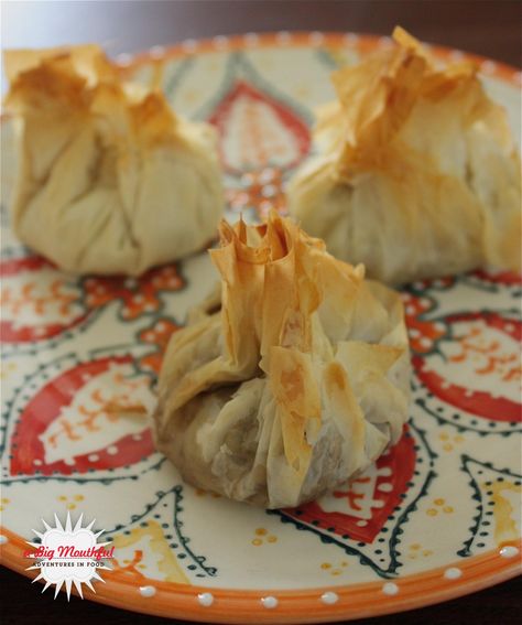 Mushroom Phyllo Pouches - A Big Mouthful Philo Cups, Philo Dough, Phyllo Dough Recipes, Phyllo Recipes, Mushroom Appetizers, Pasta Fillo, Phyllo Dough, Incredible Recipes, Dough Recipe