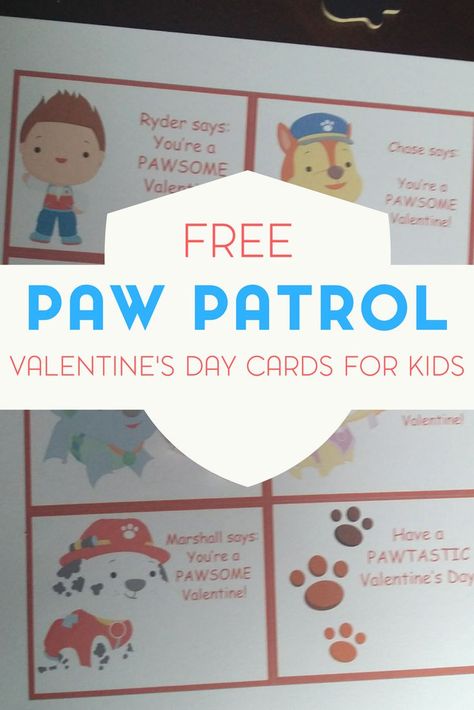 If you have a Paw Patrol fan in your life, be sure to check out my free printable Valentine's Day cards inspired by Paw Patrol! Paw Patrol Valentines, Valentines Printables Free Kids, Free Printable Paw Patrol, Printable Paw Patrol, Free Printable Valentines Cards, School Valentines, Printable Valentines Day Cards, Birthday Card Sayings, Printable Valentines Cards