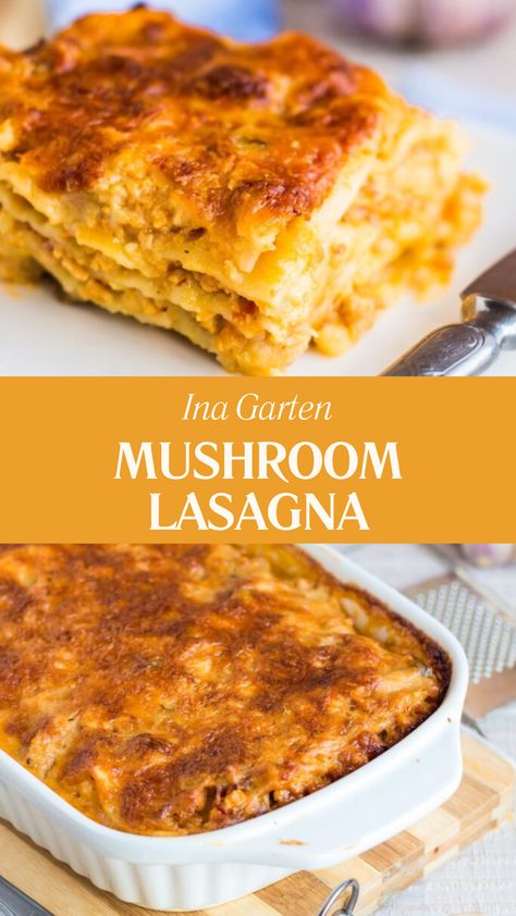 Ina Garten Mushroom Lasagna Ina Garten Turkey Lasagna Recipe, Mushroom Lasagna Smitten Kitchen, Mushroom Lasagna Recipe, Turkey Lasagna, Mushroom Lasagna, Lasagna Recipes, Lasagna Noodles, Cheese Lasagna, Ina Garten Recipes