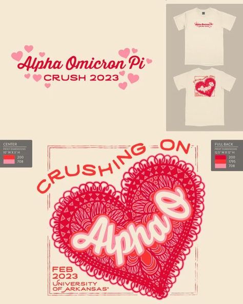 Valentine’s Day Shirt Designs, Valentines Sorority Merch, Sorority Valentines Day Shirt, Heart Sorority Shirts, Valentine’s Day Sorority Shirt, Sorority Merch, Alpha Omicron Pi Graphics, Alpha Apparel, Alpha Omicron Pi Shirts