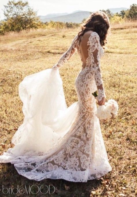 Wedding Dress Fishtail, Long Sleeve Wedding Dress Lace, Backless Wedding, Sleeve Wedding Dress, Long Sleeve Wedding, Lace Mermaid Wedding Dress, Backless Wedding Dress, Wedding Dresses Plus Size, Modest Wedding Dresses