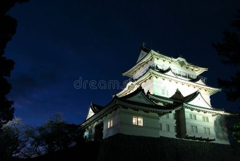 Odawara Castle 02, Japan. The main keep of Odawara Castle in night settings. Oda , #sponsored, #Japan, #main, #night, #Odawara, #Castle #ad Japan At Night, Japanese Night Life, Japan Night Wallpaper Desktop, Odawara Castle, Dotonbori Osaka Night, Stock Photography Free, Maine, Castle, Stock Images